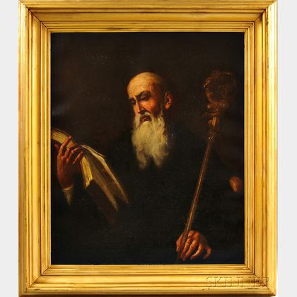 Continental School, 18th/19th Century Portrait of a Bearded Man, Thought to be St. John or St. Romuald