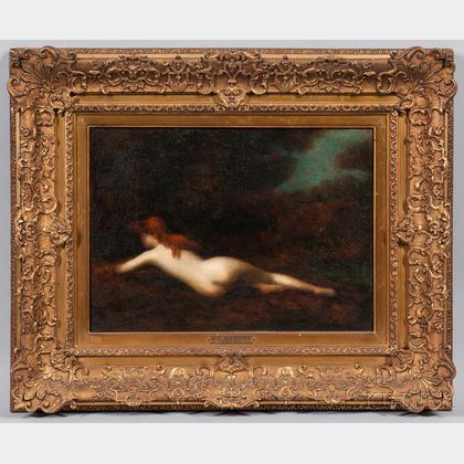 Jean Jacques Henner (French, 1829-1905) Nude Reclined in a Landscape