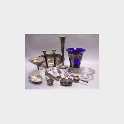 Assortment of Sterling Silver and Silver Plated Hollowware and Flatware. 