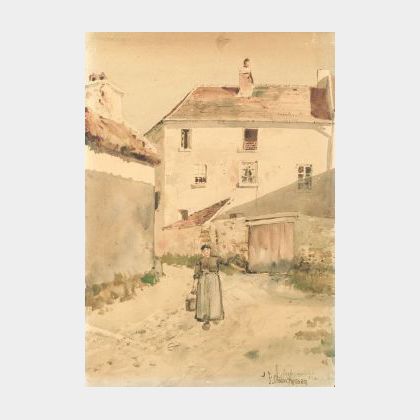 (Frederick) Childe Hassam (American, 1859-1935) The Water Carrier, Auvers-sur-Oise