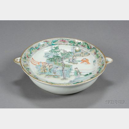 Chinese Export Porcelain Warming Plate