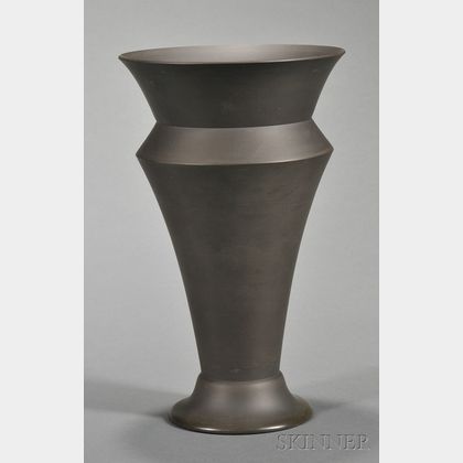 Wedgwood Black Basalt Egyptian Vase