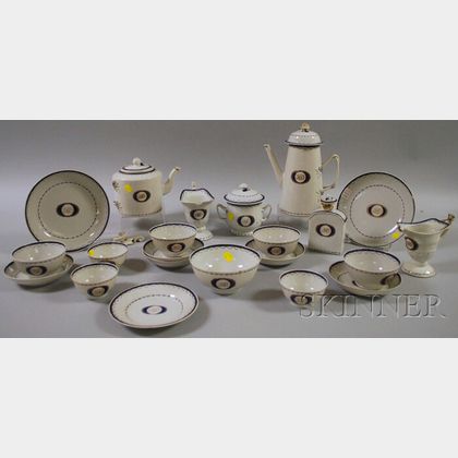 Chinese Export Porcelain Partial Tea and Coffee Service