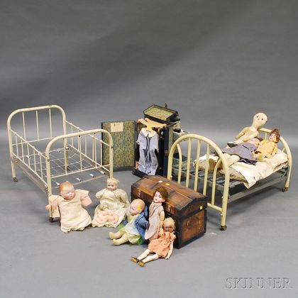Miscellaneous Group of Dolls, Doll Clothing, Doll Furniture, and Accessories