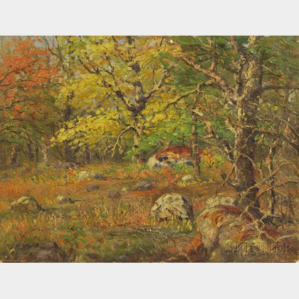 Theodore Victor Carl Valenkamph (American, 1868-1924) Autumn Landscape.