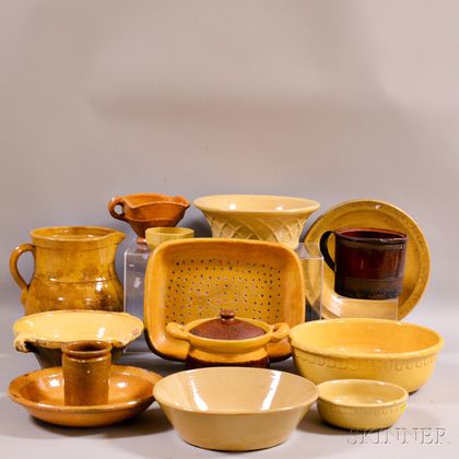 Group of Mostly Yellowware Items