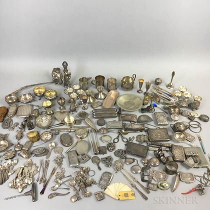 Large Group of Silver Tableware and Accessories