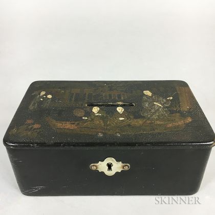 Chinese Export Lacquered Money Box