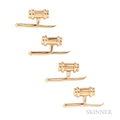 Four 18kt Gold Shirt Studs, Tiffany & Co.