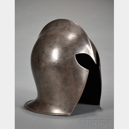Steel Medieval-style Spanish-type Barbute Helmet