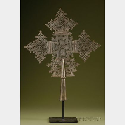 Large Abyssinian Coptic Metal Cross