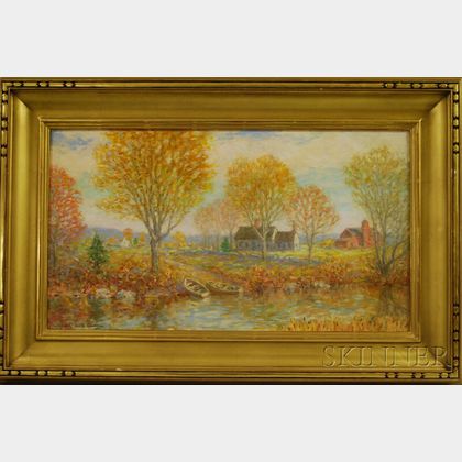 Winfield Scott Clime (American, 1881-1958) Sunny Autumn Landscape.