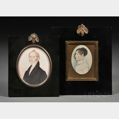 Two Framed Miniature Portraits