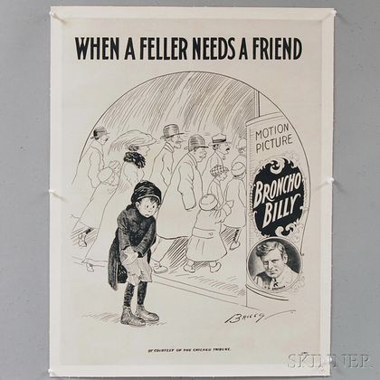 Clare Briggs When a Feller Needs a Friend Lithographed Comic