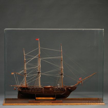 Cased Wooden Model of the Frigate U.S.S. Constitution , "Old Ironsides,"