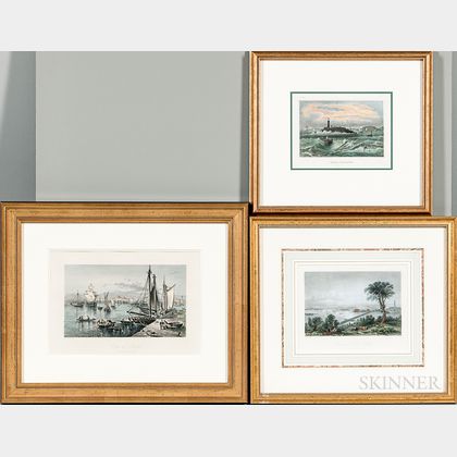 Three Framed Boston Prints