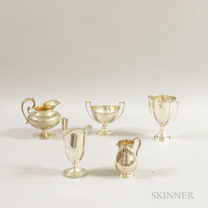 Five Pieces of Sterling Silver Tableware