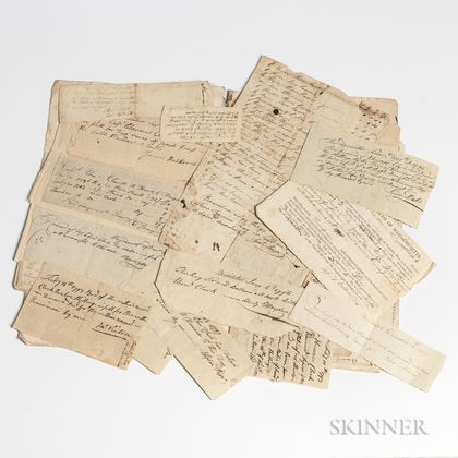 American Documents and Receipts, 18th to 19th Century.