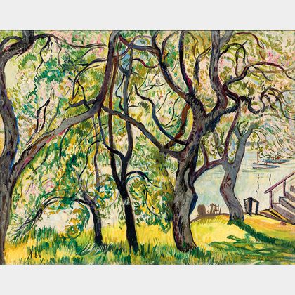 Richard Hayley Lever (American, 1876-1958) Marblehead in Spring