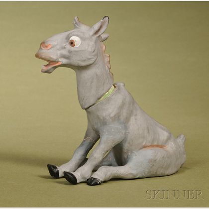 German Papier-mache Donkey Candy Container