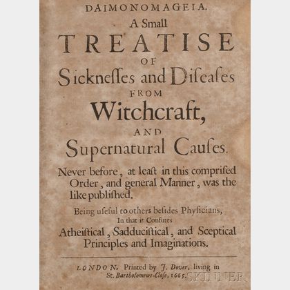 Drage, William (1637?-1669) Daimonomageia. A Small Treatise of Sicknesses and Diseases from Witchcraft and Supernatural Causes