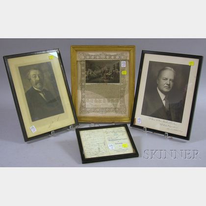 Seven U.S. and International Historical and Entomology Related Signatures, Documents, and Prints