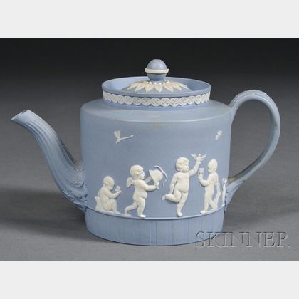 Wedgwood Solid Blue Jasper Teapot and Cover
