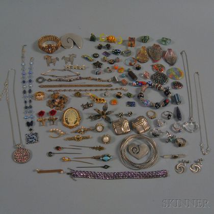 Assorted Group of Sterling Silver and Costume Jewelry