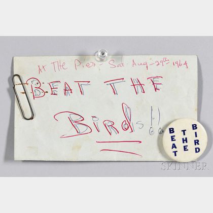 "Beat the Bird" Pin