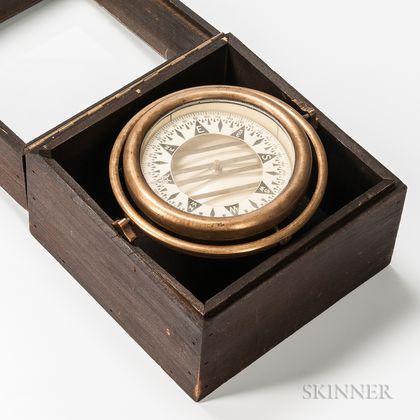 6-inch Gimbaled Brass-cased Compass