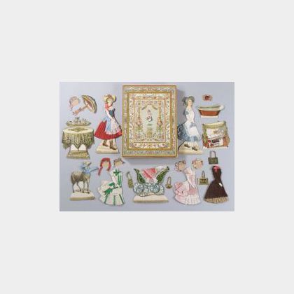 Elaborate Victorian Baroque Box and Paper Dolls