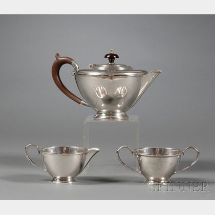 Elizabeth II Silver Three Piece Tea Set