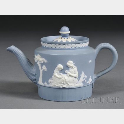 Wedgwood Solid Blue Jasper Teapot and Cover