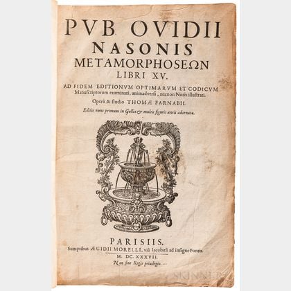 Ovid (43 BC-17/18 AD),ed. Thomas Farnaby (c. 1575-1647) Metamorphoseon Libri XV.