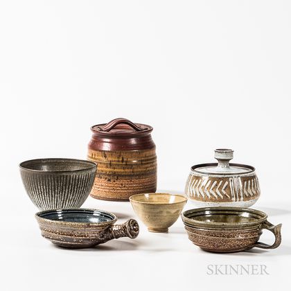 Six Pieces of Modern Studio Art Pottery