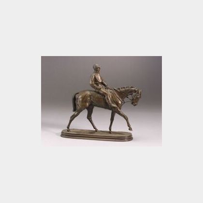 Pierre-Jules Mene, (French, 1810-1879) Horse and Jockey/Jockey a Cheval
