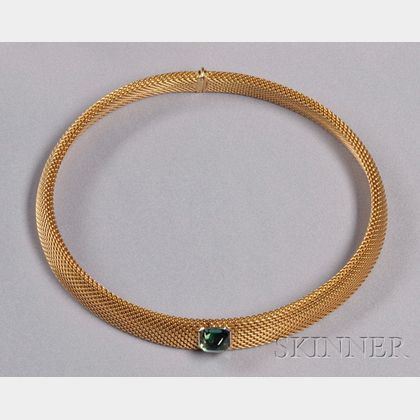 18kt Gold and Green Tourmaline Necklace, Tiffany & Co.