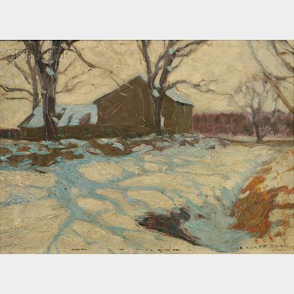 Robert Emmett Owen (American, 1878-1957) Barn in Winter