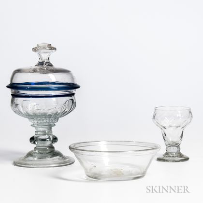 Three Blown Glass Table Items