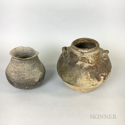 Two Archaic-style Pottery Storage Jars