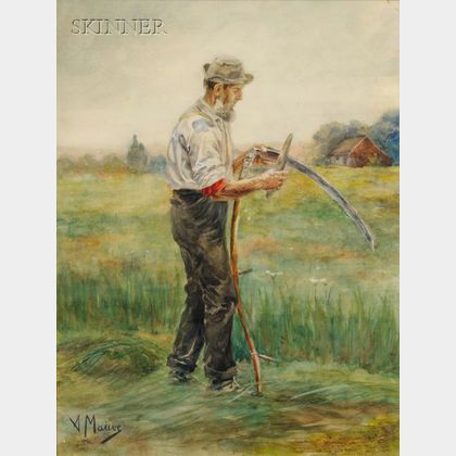 Anton Mauve (Dutch, 1838-1888) Laborer in Field
