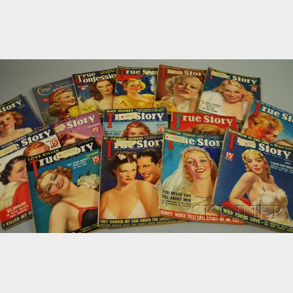 Fifteen 1930s and 1940s Tabloid and Movie Star Magazines