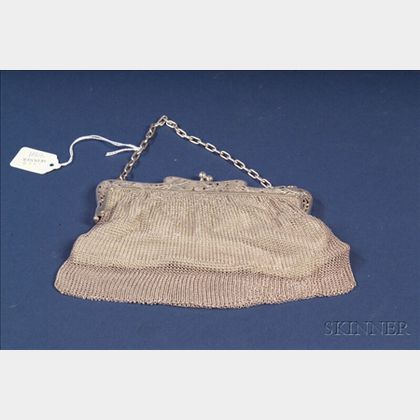 French Silver Mesh Lady's Purse