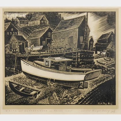 Carroll Thayer Berry (American, 1886-1978) White and Weatherworn - Maine Coast