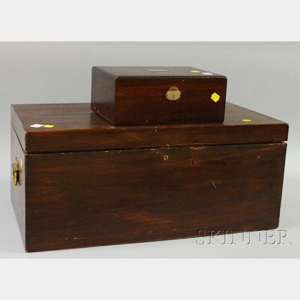 Stained Maple Humidor and a Maple Travel Cedar Chest