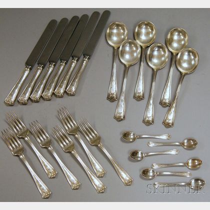 Tiffany & Co. "Winthrop" Partial Sterling Silver Luncheon Service for Six