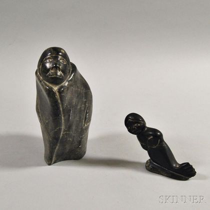 Two Inuit Soapstone Carvings