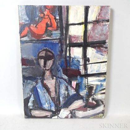 Sigmund Joseph Menkes (American, 1896-1986) Figure at a Window