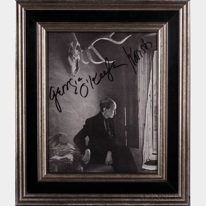O'Keeffe, Georgia (1887-1986) and Yousuf Karsh (1908-2002) Signed Photograph.