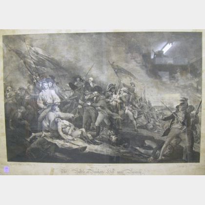 Quarter-sawn Oak Framed Print The Battle at Bunker Hill Near Boston